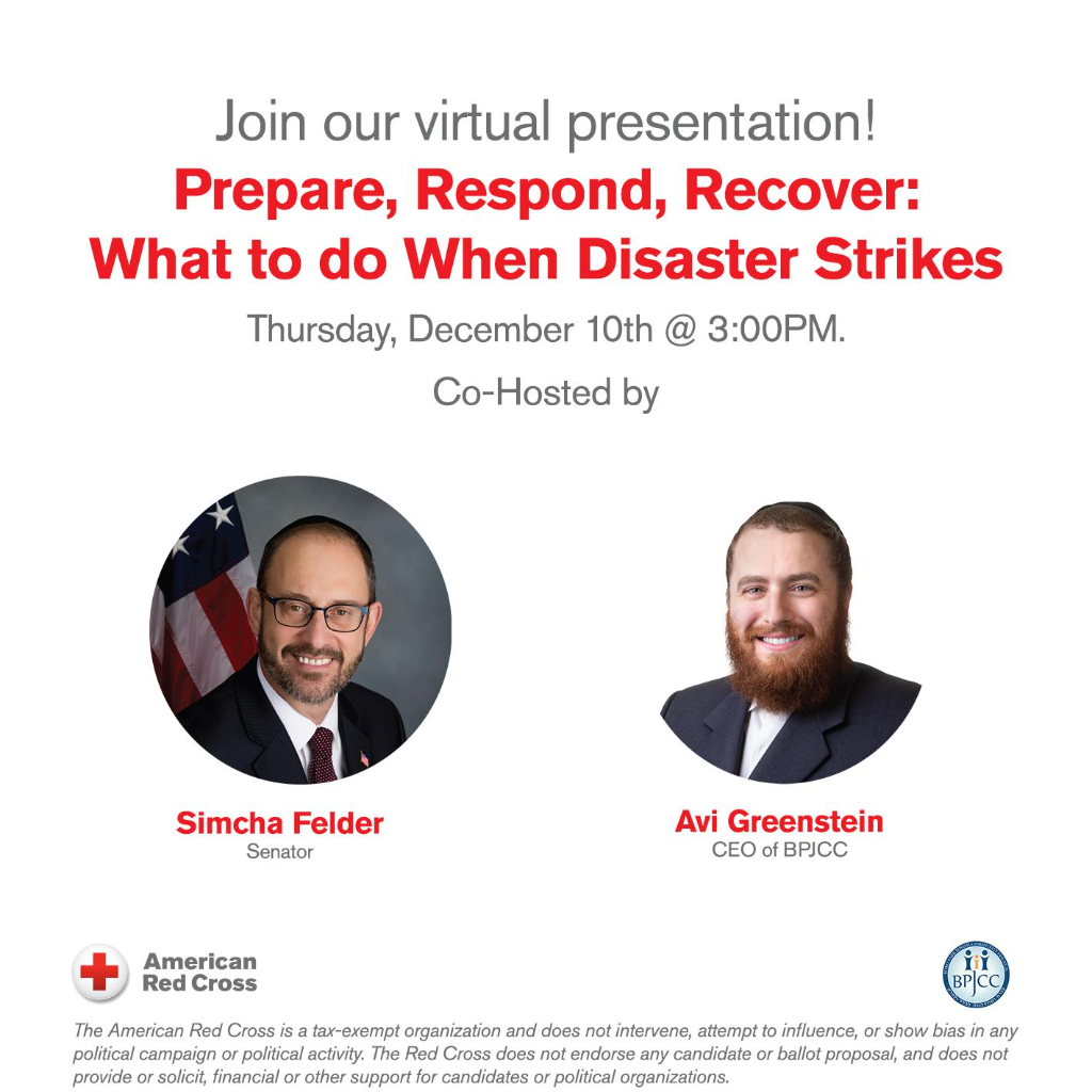 Chanukah Safety Event - American Red Cross partners with Senator Simcha Felder and Boro Park JCC offering a Fire Safety Event